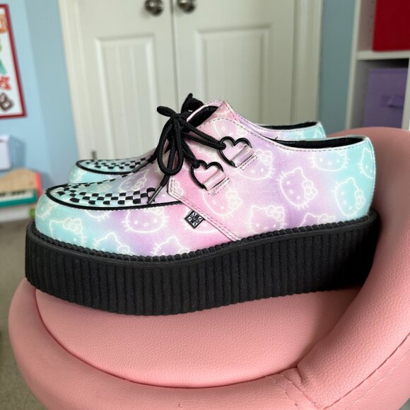 TUK Hello Kitty Kawaii Pastel Ombre Creepers - from *PASTEL GOTH VIDEO!* - Picture 2 of 12